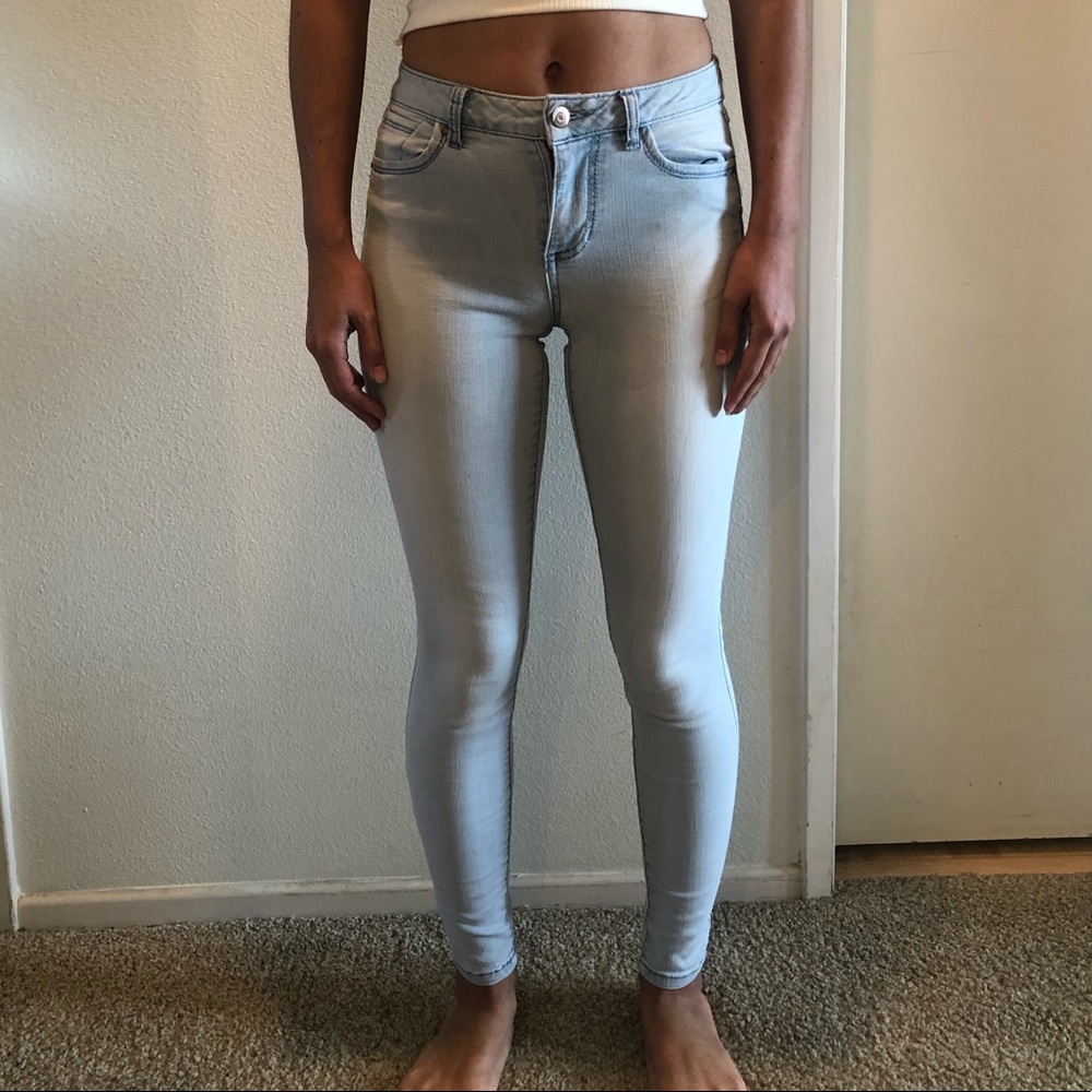 Light blue skinny jeans
